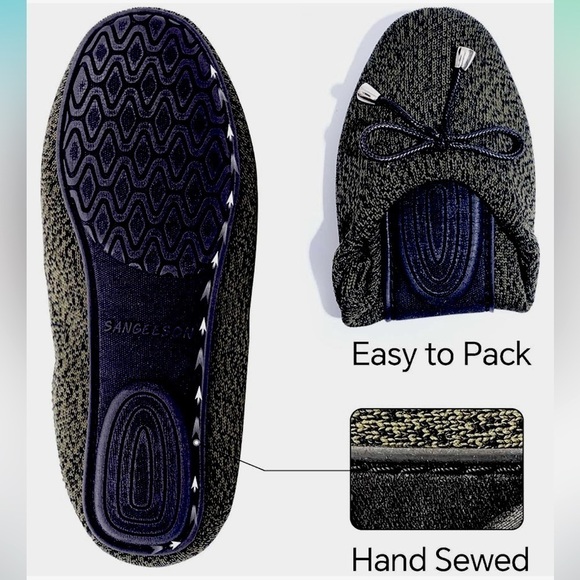 Knit Ballet Flats Green Women’s Size 8 NWT Travel Casual Slip O…Balletcore Goth - Picture 4 of 16